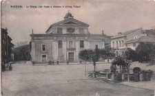 06556) CARTOLINA MANZIANA CHIESA VILLINO TITTONI ANIMATA VIAGGIATA ROMA