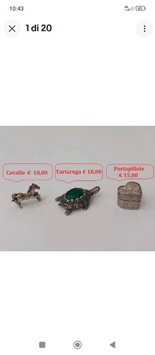 Oggetti argento 800 - in,
