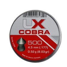 PIOMBINI A PUNTA COBRA MARCA UMAREX CAL 4,5 ARIA COMPRESSA 500 PZ GAMO DIANA