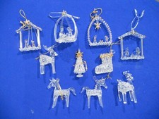 Addobbi albero Natale Natività vetro filato da appendere