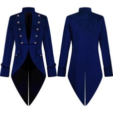 Cappotto uomo medievale steampunk vintage cofano giacca gotico vittoriano frock coat
