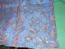 3 scampoli  stoffa campione da arredamento Blu  76x63 Vintage B14 ^