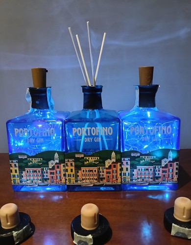 Tris bottiglie gin portofino - bottiglie,