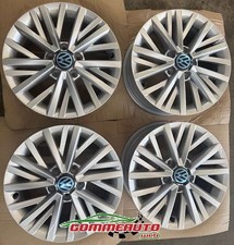 4 CERCHI IN LEGA 16 ORIGINALI VW 6.5X16 5X112 ET43 SILV. GOLF 6/7/8 SMONTA