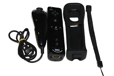Telecomando originale Nintendo Wii/WiiU Motion Plus controller interno nero + nunchuck