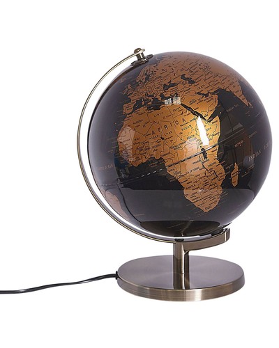 Mappamondo girevole nero oro - girevole,