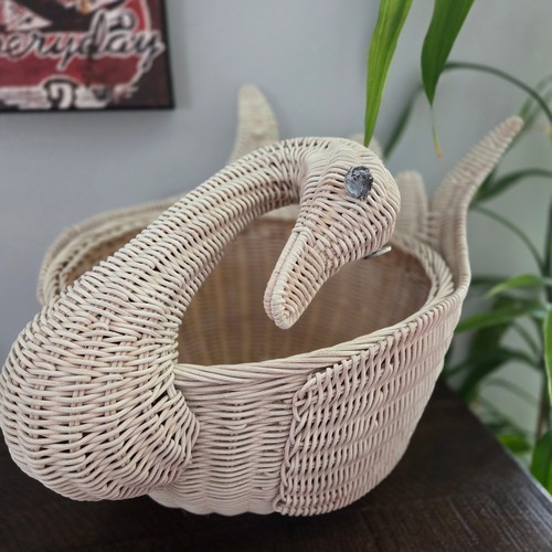 Cesto vintage cigno vimini