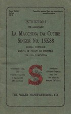 SINGER 15K88 ISTRUZIONI MACCHINA CUCIRE