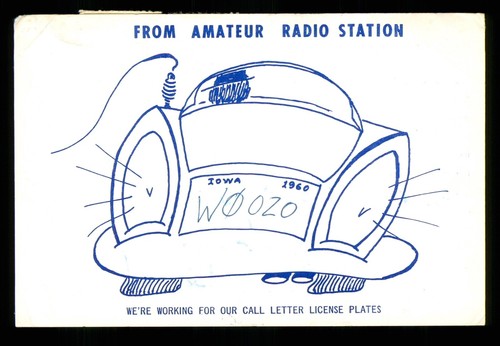 Qsl card radio usa - 1, w0ozo