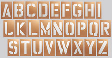 Set stencil alfabeto grande 24