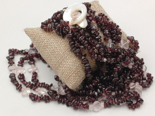 Collana multifilo con granato - multifilo,