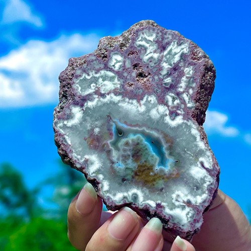 Fetta geode agata - geode, pizzo