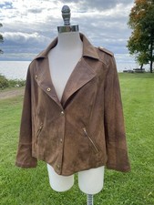 Giacca Moto Poliuretano Chicos Ecopelle Marrone Donna Taglia 2 12 Chiusura a Scatto