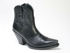 10779 Sendra Stivaletto Cowboy Gorca Negro Fatto a Mano
