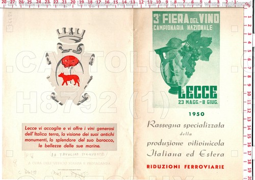 H8792 opuscolo enologia lecce - opuscolo,