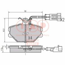 KIT PASTIGLIE FRENO ANTERIORE DAEWOO FSO TRUK PLUS 1.9 D