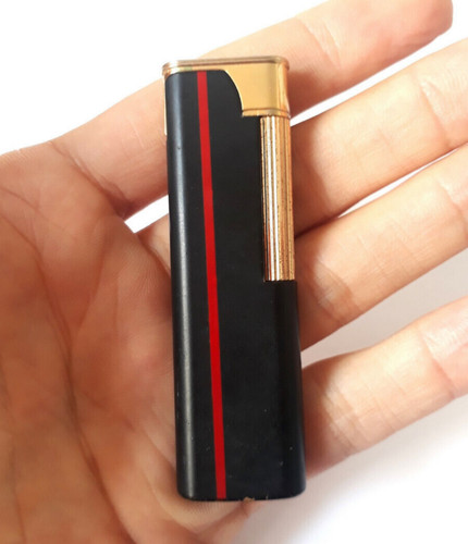 Elegante accendino nero oro - nero,, e