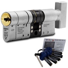 Chiusura porta cilindro federale 3* euro pollice girevole TS007 diamante sicuro doppia finitura