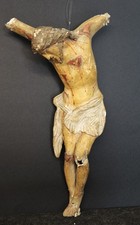 Antica statua devozionale in cartapesta Cristo in croce fine '700 Da restaurare