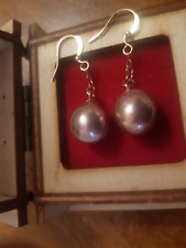 Oro 14k e 18k orecchini perle edison TOP LUSTRO AAAAA metallizzato 11-12 mm