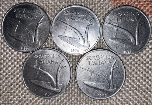 Lotto monete 10 lire - 5,