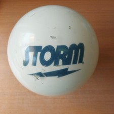 PALLA DA BOWLING-CLEAR STORM-BIANCA NAVY-15 LIBBRE-USATA-FORATA-VEDI FOTO
