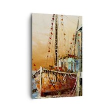 Quadro su Tela 80x120cm Cutter Porto Olio Stampe Immagini Quadri Moderni Murale