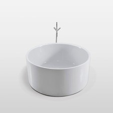 VASCA DA BAGNO CRYSTAL + RUBINETTERIA  FREESTANDING TONDA diam. 134 cm MODERNA