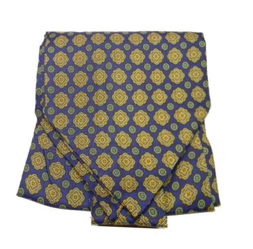 Ascot seta pura blu - blu, dis