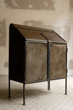 Armadio officina segreteria metallo tavolino comò vintage antico vecchio attrezzo