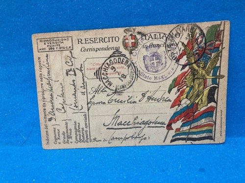 Ww1 cartolina franchigia - ww1,