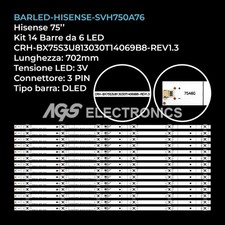 KIT 14 BARRE STRIP 6 LED TV