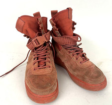 Scarpe Sneakers Alte NIKE SF Air Force 1 n°41 uk7 Colore Pesca Originali-XXX