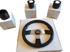 KIT VOLANTE  FIAT  500EPOCA /126 127 PANDA   CON  MOZZO in nero dm 33