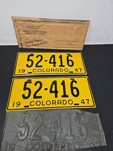 1947 colorado license - 1947, plate
