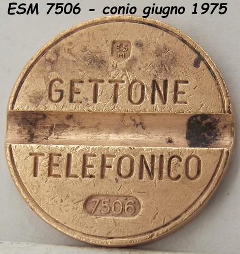 1975 gettone telefonico - gettone, esm