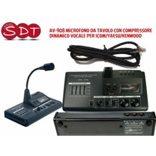 DM-6000 AV-908 MICROFONO DA TAVOLO CON COMPRESSORE DINAMICO VOCALE PER ICOM/YAES