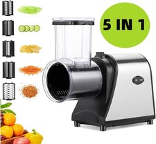 Tritatutto Elettrico 250W/2000W Grattugia Cucina 5 in 1 Acciaio Inox