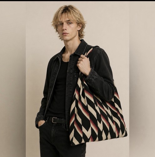 Zara bag tote large jacquard - bag,