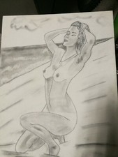 Quadro donna su cartoncino