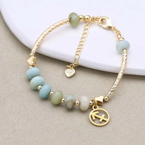 Bracciale perline amazzonite - bracciale,
