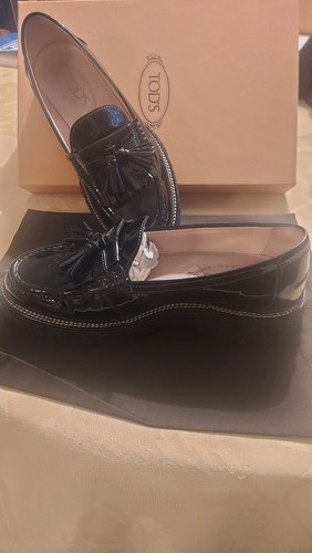 Tod mocassini neri vernice - tod's,