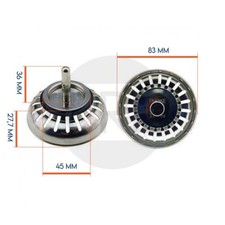 FRANKE Tappo Filtro Cestello 82mm Originale Lavello Armonia Galassia