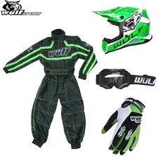 Casco Motocross Verde Wulf