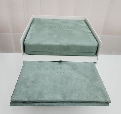 Scatola collana velluto - velluto, verde