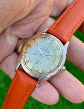 Omega Constellation oro rosa Mercedes corona quadrante patina 1954 orologio automatico vintage