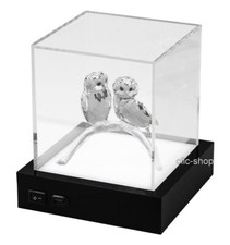 UN ESPOSITORE CUBE IN PLEXIGLAS CON LUCE PER MINERALI CRISTALLI FOSSILI