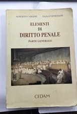 Libro Elementi di Diritto Penale Parte Generale - Alberto Cadoppi-Paolo Venezian
