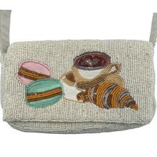 Borsa a tracolla con perline