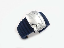 Anello HIP HOP ICON Blu Scuro Silicone e Acciaio Misura S Completo di Scatola